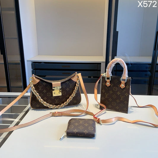【ルイヴィトン】3点セット☆Twinnyカウホーンバッグ|便利なダブルショルダーストラップ付き♪手提げ・肩掛け両用!