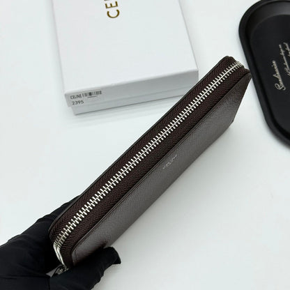 【セリーヌ】新作★ラージ ジップウォレット / グレインドカーフスキン3色