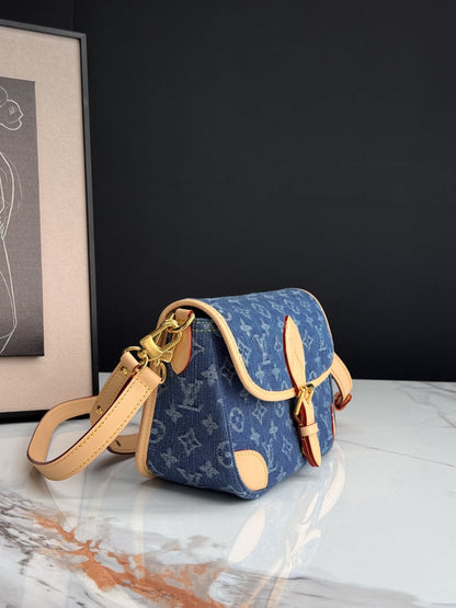 【ルイヴィトン】大人気♪ ディアヌ 肩がけ ショルダーバッグ デニム