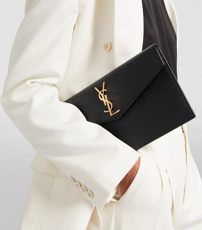 【サンローラン】贅沢な装いに  Uptown レザー クラッチBag 早い者勝ち